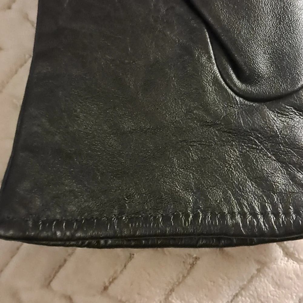 Samco Unisex Black Leather Dress Gloves Size 9